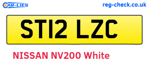 ST12LZC are the vehicle registration plates.