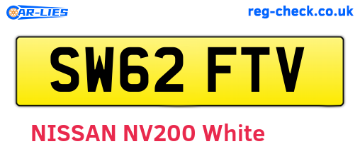 SW62FTV are the vehicle registration plates.