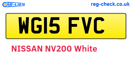 WG15FVC are the vehicle registration plates.