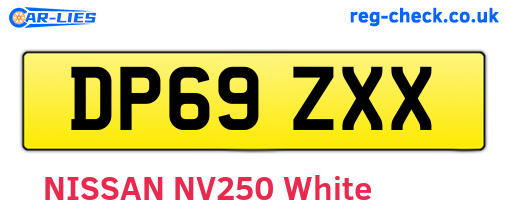 DP69ZXX are the vehicle registration plates.