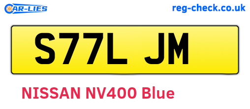 S77LJM are the vehicle registration plates.