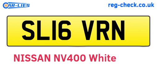 SL16VRN are the vehicle registration plates.