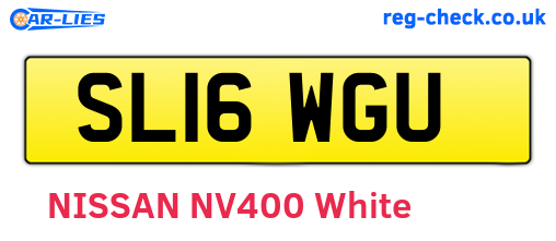 SL16WGU are the vehicle registration plates.