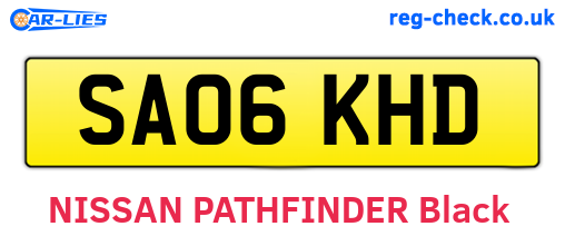 SA06KHD are the vehicle registration plates.