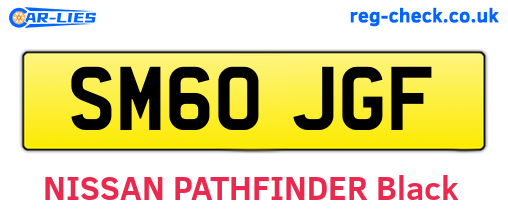 SM60JGF are the vehicle registration plates.