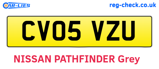 CV05VZU are the vehicle registration plates.
