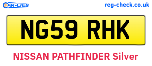 NG59RHK are the vehicle registration plates.