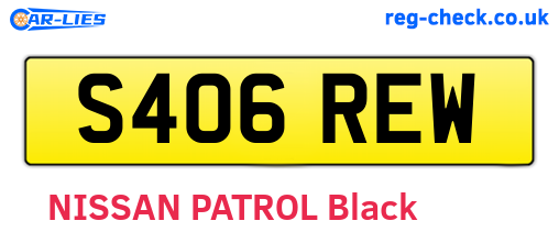 S406REW are the vehicle registration plates.