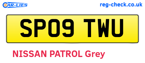 SP09TWU are the vehicle registration plates.