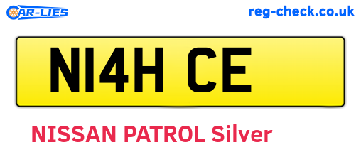 N14HCE are the vehicle registration plates.