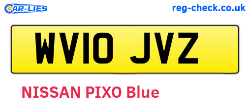 WV10JVZ are the vehicle registration plates.