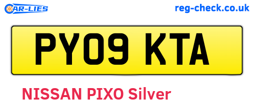 PY09KTA are the vehicle registration plates.