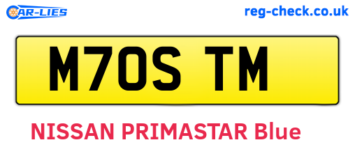 M70STM are the vehicle registration plates.