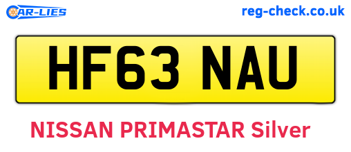 HF63NAU are the vehicle registration plates.