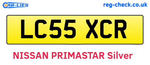 LC55XCR are the vehicle registration plates.