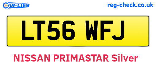 LT56WFJ are the vehicle registration plates.