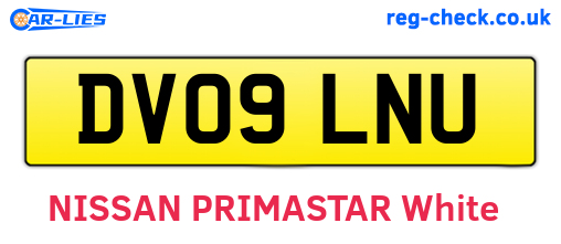 DV09LNU are the vehicle registration plates.