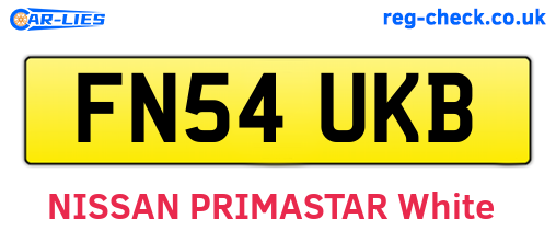 FN54UKB are the vehicle registration plates.
