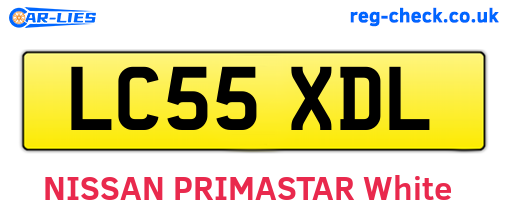 LC55XDL are the vehicle registration plates.