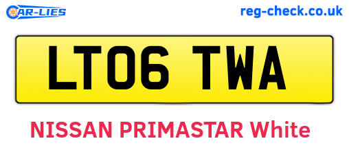 LT06TWA are the vehicle registration plates.