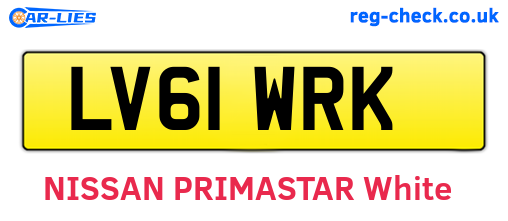LV61WRK are the vehicle registration plates.