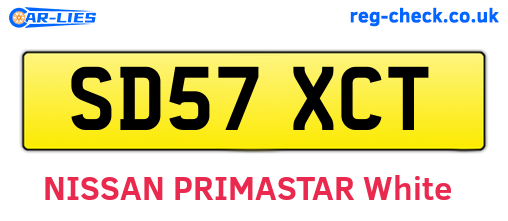 SD57XCT are the vehicle registration plates.