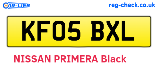 KF05BXL are the vehicle registration plates.