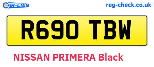 R690TBW are the vehicle registration plates.