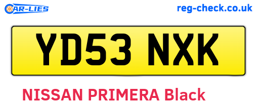 YD53NXK are the vehicle registration plates.