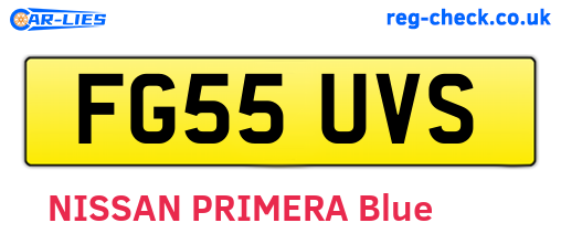 FG55UVS are the vehicle registration plates.