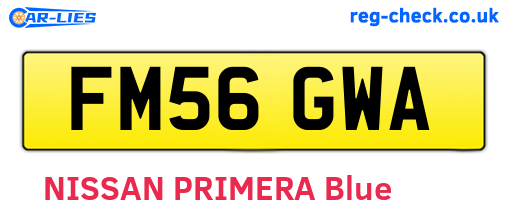 FM56GWA are the vehicle registration plates.