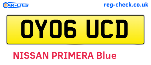 OY06UCD are the vehicle registration plates.