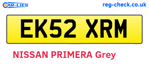 EK52XRM are the vehicle registration plates.