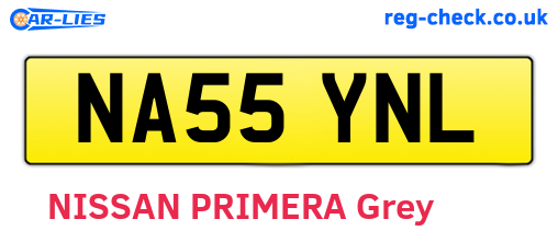 NA55YNL are the vehicle registration plates.