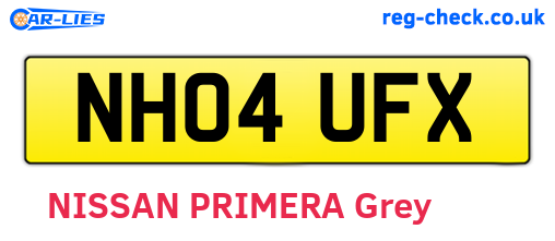 NH04UFX are the vehicle registration plates.