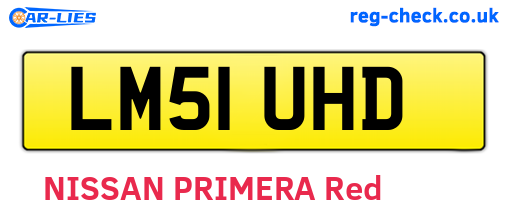 LM51UHD are the vehicle registration plates.