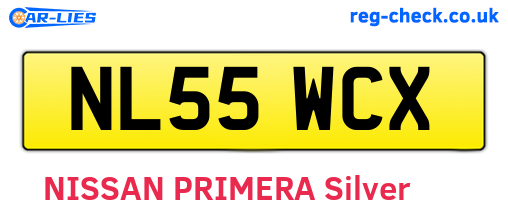 NL55WCX are the vehicle registration plates.
