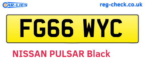 FG66WYC are the vehicle registration plates.