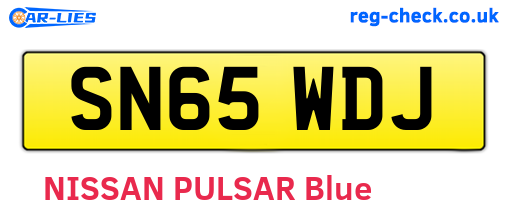 SN65WDJ are the vehicle registration plates.