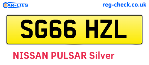 SG66HZL are the vehicle registration plates.