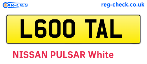 L600TAL are the vehicle registration plates.