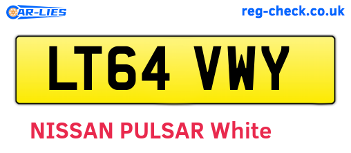 LT64VWY are the vehicle registration plates.