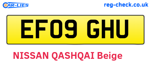 EF09GHU are the vehicle registration plates.