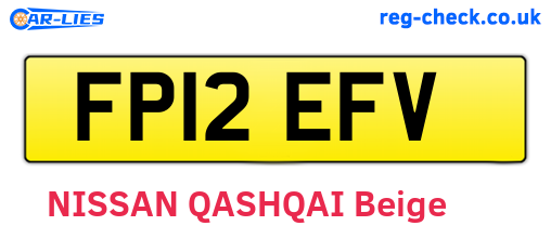 FP12EFV are the vehicle registration plates.