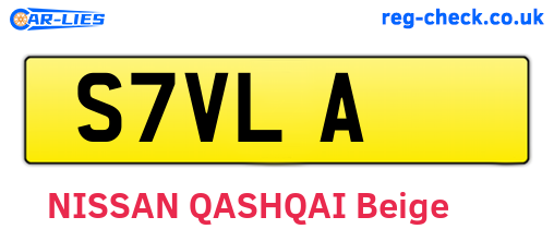 S7VLA are the vehicle registration plates.