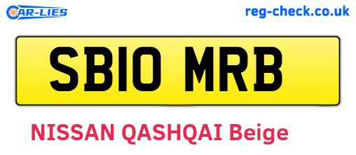 SB10MRB are the vehicle registration plates.