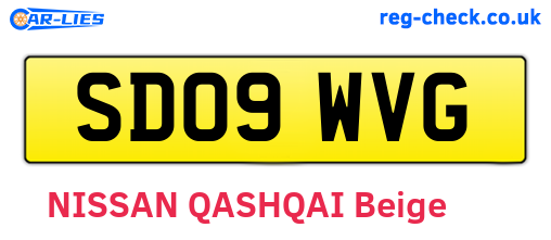 SD09WVG are the vehicle registration plates.