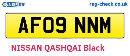 AF09NNM are the vehicle registration plates.