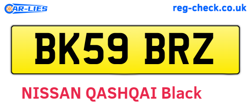BK59BRZ are the vehicle registration plates.