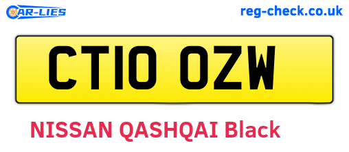 CT10OZW are the vehicle registration plates.